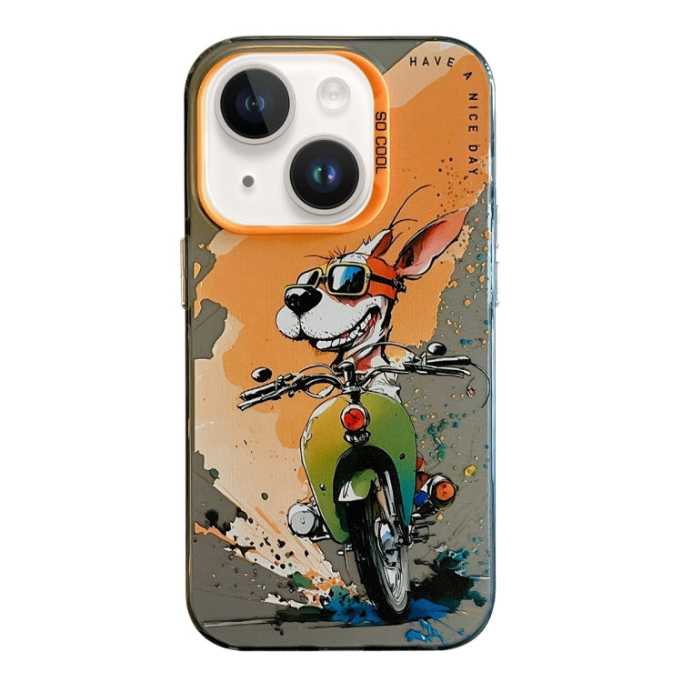 Animal Pattern Oil Painting Series PC + TPU Phone Case, For iPhone 15 Plus, For iPhone 15, For iPhone 14 Plus
