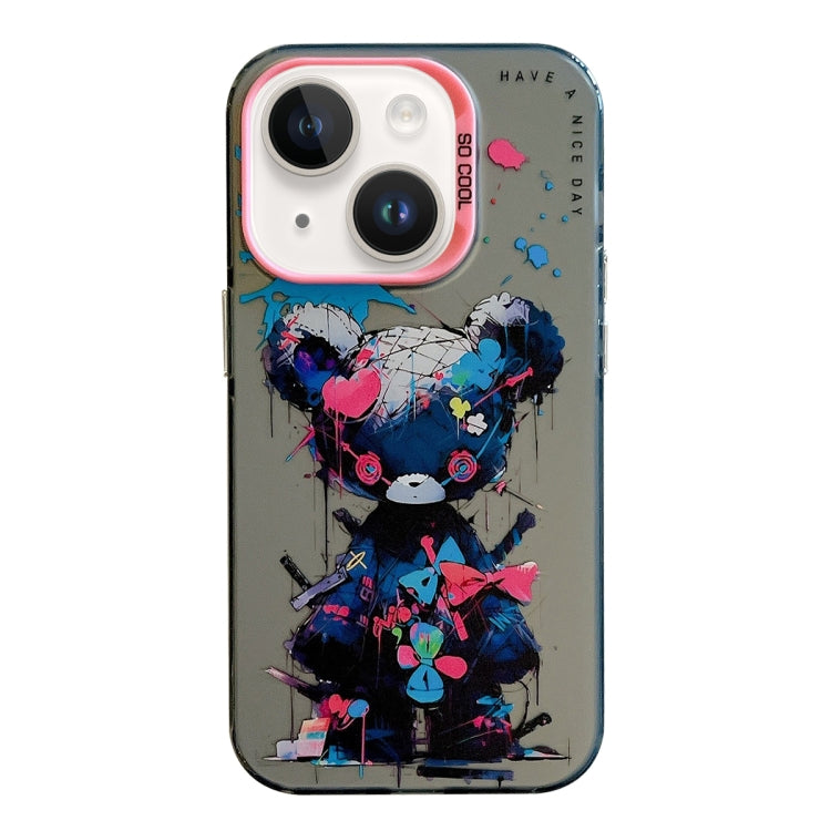 Animal Pattern Oil Painting Series PC + TPU Phone Case, For iPhone 15 Plus, For iPhone 15, For iPhone 14 Plus