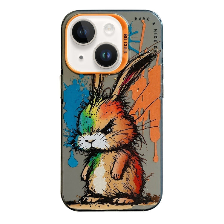 Animal Pattern Oil Painting Series PC + TPU Phone Case, For iPhone 15 Plus, For iPhone 15, For iPhone 14 Plus