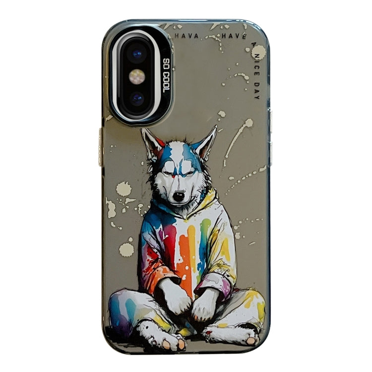 Animal Pattern Oil Painting Series PC + TPU Phone Case, For iPhone 11 Pro Max, For iPhone 11, For iPhone X / XS