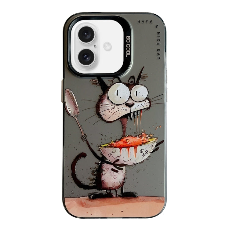 Animal Pattern Oil Painting Series PC + TPU Phone Case, For iPhone 16, For iPhone 15 Pro Max, For iPhone 15 Pro