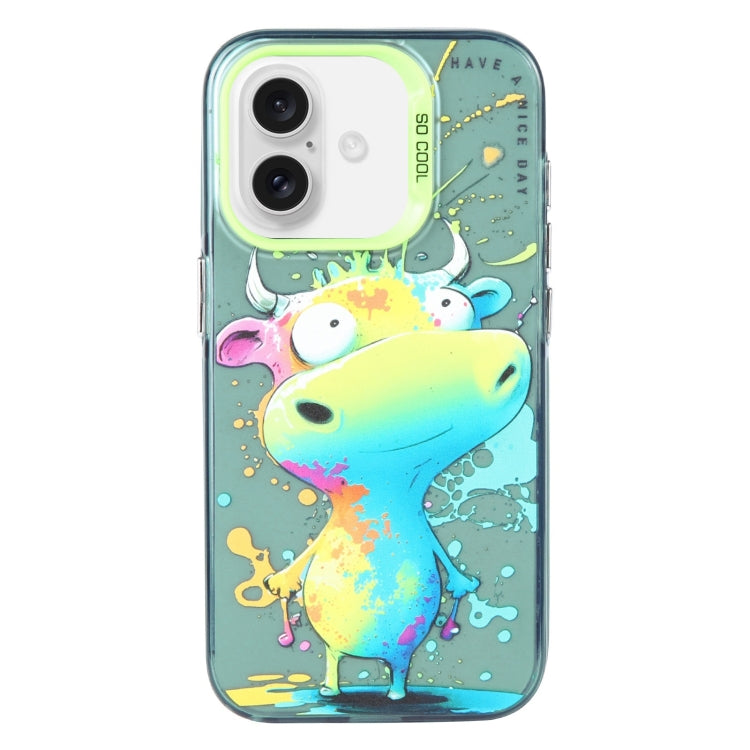 Animal Pattern Oil Painting Series PC + TPU Phone Case, For iPhone 16, For iPhone 15 Pro Max, For iPhone 15 Pro