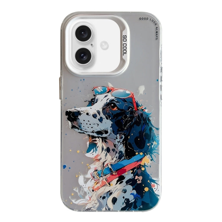 Animal Pattern Oil Painting Series PC + TPU Phone Case, For iPhone 16, For iPhone 15 Pro Max, For iPhone 15 Pro