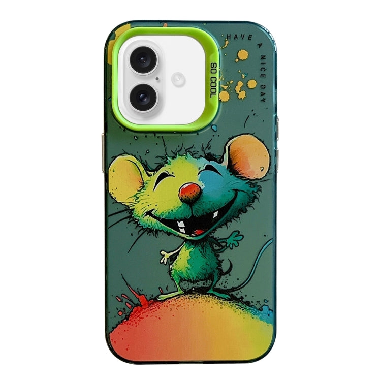 Animal Pattern Oil Painting Series PC + TPU Phone Case, For iPhone 16, For iPhone 15 Pro Max, For iPhone 15 Pro