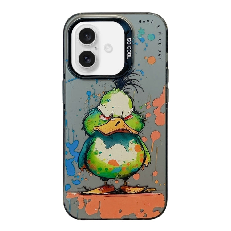 Animal Pattern Oil Painting Series PC + TPU Phone Case, For iPhone 16, For iPhone 15 Pro Max, For iPhone 15 Pro