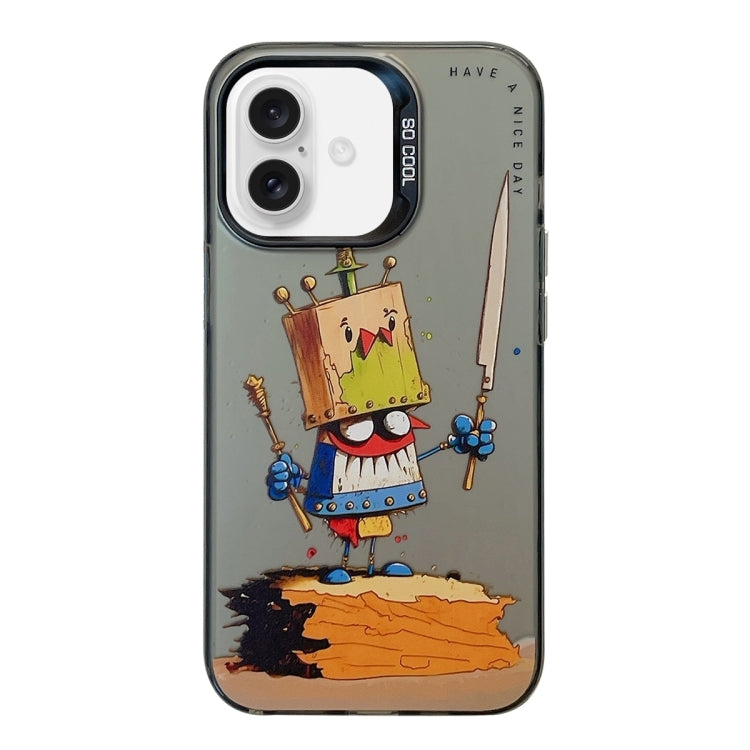Animal Pattern Oil Painting Series PC + TPU Phone Case, For iPhone 16, For iPhone 15 Pro Max, For iPhone 15 Pro