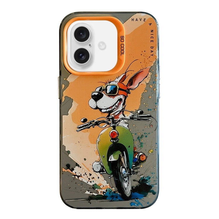 Animal Pattern Oil Painting Series PC + TPU Phone Case, For iPhone 16, For iPhone 15 Pro Max, For iPhone 15 Pro