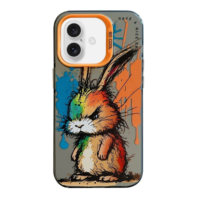 Animal Pattern Oil Painting Series PC + TPU Phone Case, For iPhone 16, For iPhone 15 Pro Max, For iPhone 15 Pro