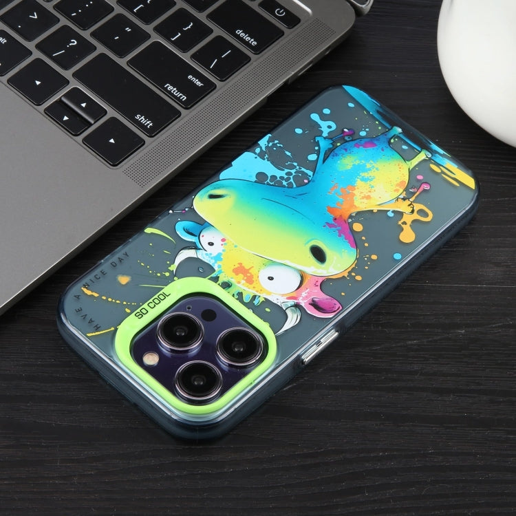 Animal Pattern Oil Painting Series PC + TPU Phone Case, For iPhone 15 Plus, For iPhone 15, For iPhone 14 Plus