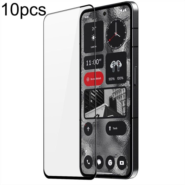 10pcs DUX DUCIS 0.33mm 9H Medium Alumina Tempered Glass Film, For Nothing Phone 4a / 4a Pro, For Nothing Phone 3a Lite, For Nothing CMF Phone 2 Pro, For Nothing Phone 3a / 3a Pro, For Nothing CMF Phone 1, For Nothing Phone 2a, For Nothing Phone 2