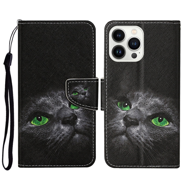 3D Colored Drawing Flip Leather Phone Case, For iPhone 15 Pro, For iPhone 15 Plus, For iPhone 15