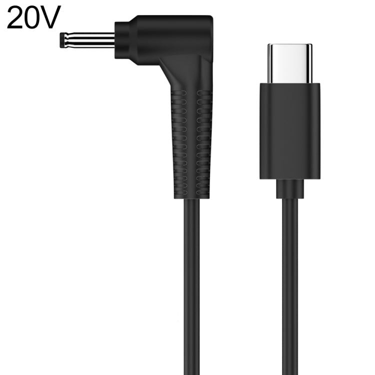 3.5 x 1.35mm DC Power to Type-C Adapter Cable, 9V, 12V, 15V, 20V