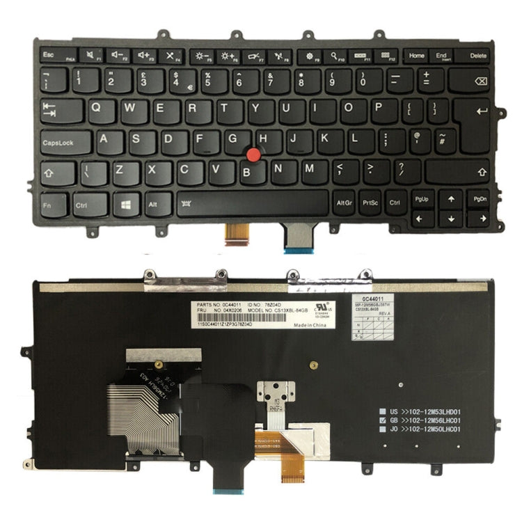 UK Version Backlight Laptop Keyboard, For Lenovo Thinkpad T480s E480 L480, For Lenovo ThinkPad X240 X250 20AL 20AM