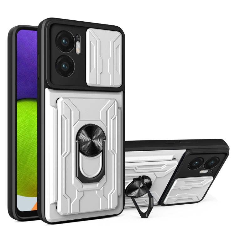 Sliding Camshield TPU+PC Phone Case with Card Slot, For Redmi Note 12S 4G, For Redmi 10 5G