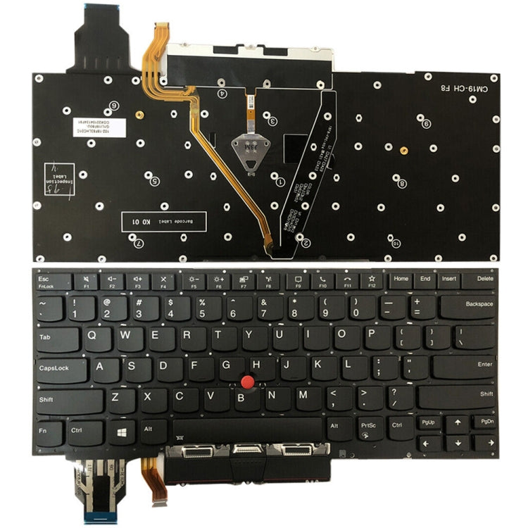 US Version Backlight Laptop Keyboard with Touchpad Button, For Lenovo ThinkPad X1 Yoga 4th Gen 20QF, For Lenovo ThinkPad X1 Yoga 5th Gen 20UB
