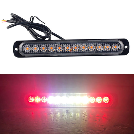 DC12V-24V / 36W Car Truck Emergency Strobe Flash Warning Light 12LEDs Long Ultra-thin Side Lights, DC12V-24V / 36W