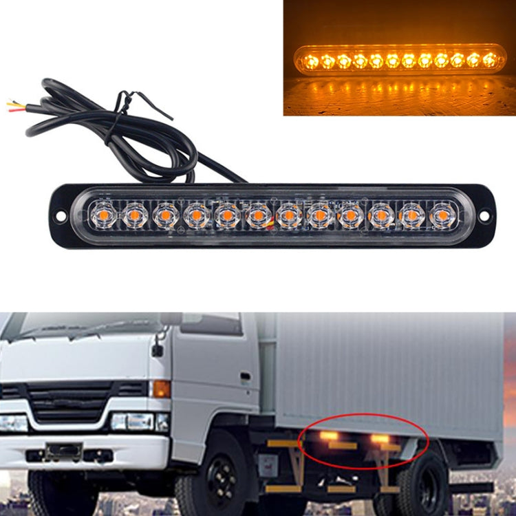 DC12V-24V / 36W Car Truck Emergency Strobe Flash Warning Light 12LEDs Long Ultra-thin Side Lights, DC12V-24V / 36W