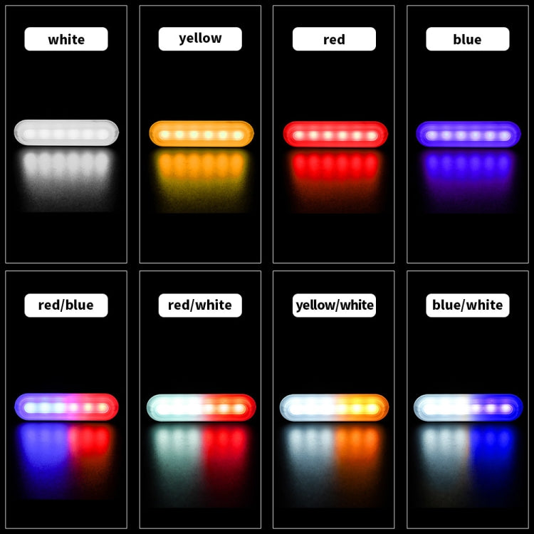 DC12V-24V / 18W Car Truck Emergency Strobe Flash Warning Light 6LEDs Ultra-thin Side Lights, 6LEDs(Red)