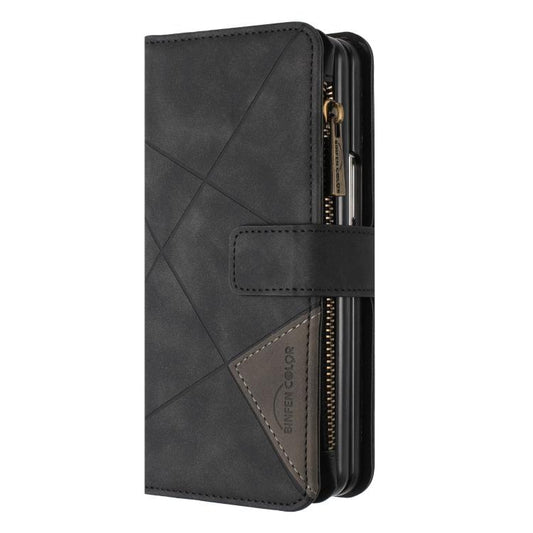 Rhombus Texture Zipper Wallet Leather Phone Case, For Galaxy Z Fold8 5G, For Galaxy Z Fold8 Ultra 5G, For Samsung Galaxy Z Fold7, For Samsung Galaxy Z Fold6, For Samsung Galaxy Z Fold5, For Samsung Galaxy Z Fold4, For Samsung Galaxy Z Fold3