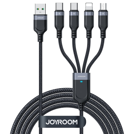 JOYROOM A18 3.5A USB to 8 Pin+Dual USB-C/Type-C+Micro USB 4 in 1 Data Cable, Length: 1.2m, USB to 8 Pin+Dual Type-C+Micro USB