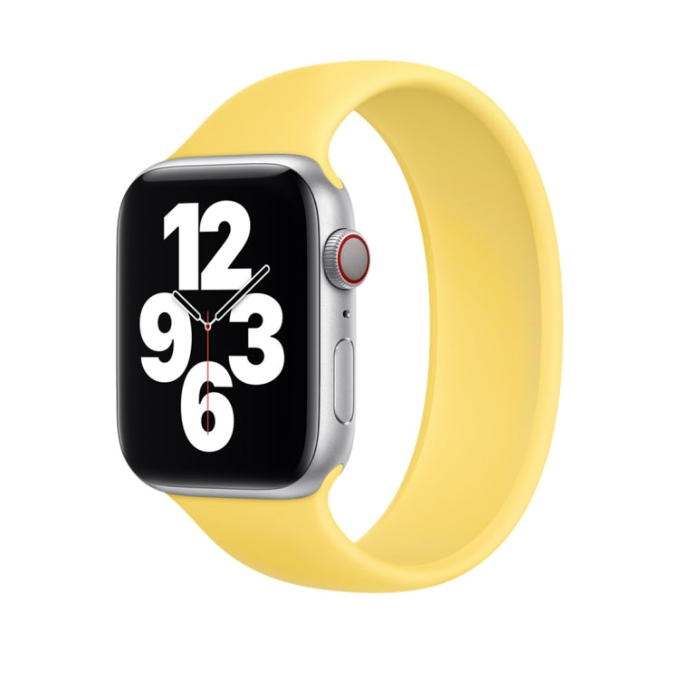 For Apple Watch Series 8&7 41mm / SE 2&6&SE&5&4 40mm / 3&2&1 38mm Solid Color Elastic Silicone Watch Band, Size:M 143mm (Aqua Blue), Size:M 143mm