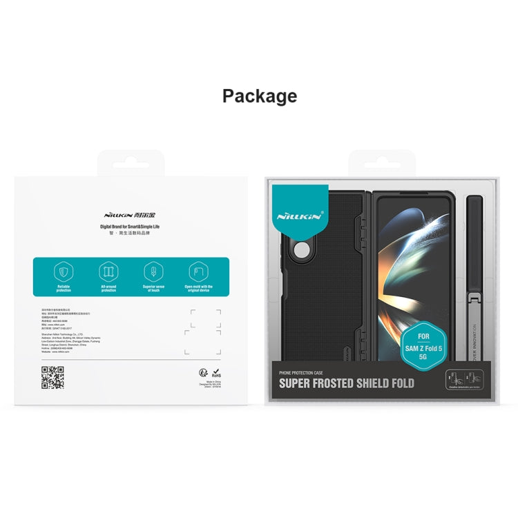 NILLKIN Frosted Fold PC + TPU Phone Case with Holder, For Samsung Galaxy Z Fold5