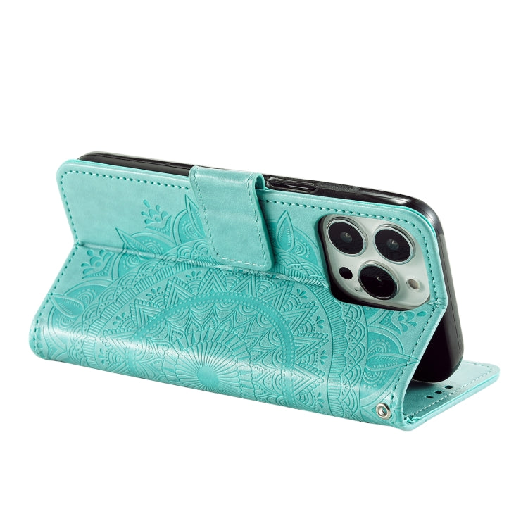 Totem Flower Embossed Leather Phone Case, For iPhone 16 Pro Max, For iPhone 16 Pro, For iPhone 16 Plus, For iPhone 16, For iPhone 15 Pro Max, For iPhone 15 Pro, For iPhone 15 Plus, For iPhone 15