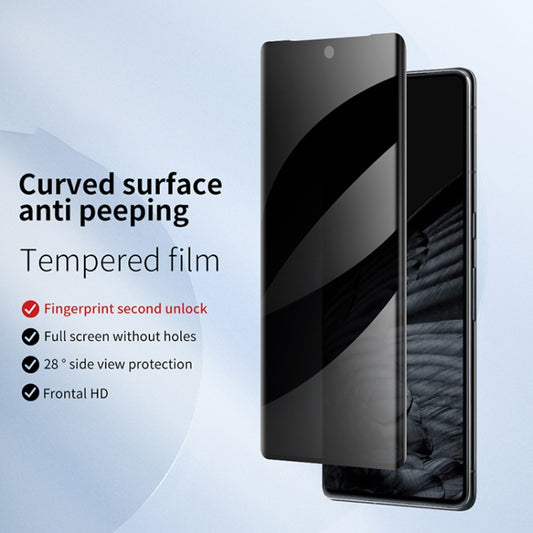 3D Curved Edge Privacy Tempered Glass Film, For Google Pixel 7 Pro