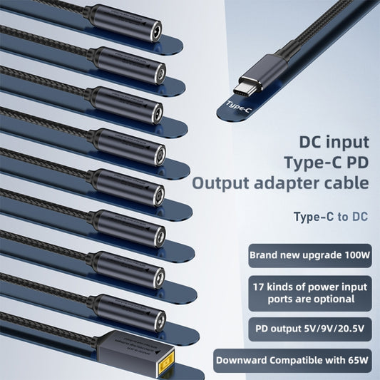 100W Computer-Ladeadapterstecker, DC 2,5 x 0,7 mm auf USB-C / Typ-C Stecker, DC 3 x 1,1 mm auf USB-C / Typ-C Stecker, DC 4 x 1,7 mm auf USB-C / Typ-C Stecker, DC 4,5 x 0,6 mm auf USB-C / Typ-C Stecker, DC 4,8 x 1,7 mm auf USB-C / Typ-C Stecker