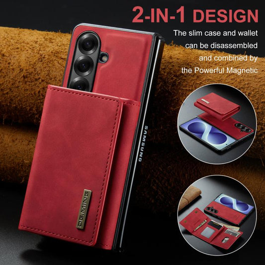 DG.MING M1 Series 3-Fold Multi Card Wallet + Magnetic Phone Case, For Galaxy Z Fold8 Ultra 5G, For Galaxy Z Fold7 5G, For Samsung Galaxy Z Fold5
