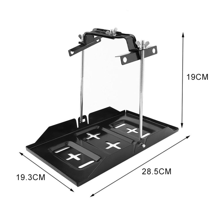 Car Universal Battery Bracket Adjustable Battery Fixed Holder + Base Tray, 28.5cm Base + 19cm Bracket, 28.5cm Base + 23cm Bracket, 28.5cm Base + 27cm Bracket, 34.5cm Base + 19cm Bracket, 34.5cm Base + 23cm Bracket, 34.5cm Base + 27cm Bracket