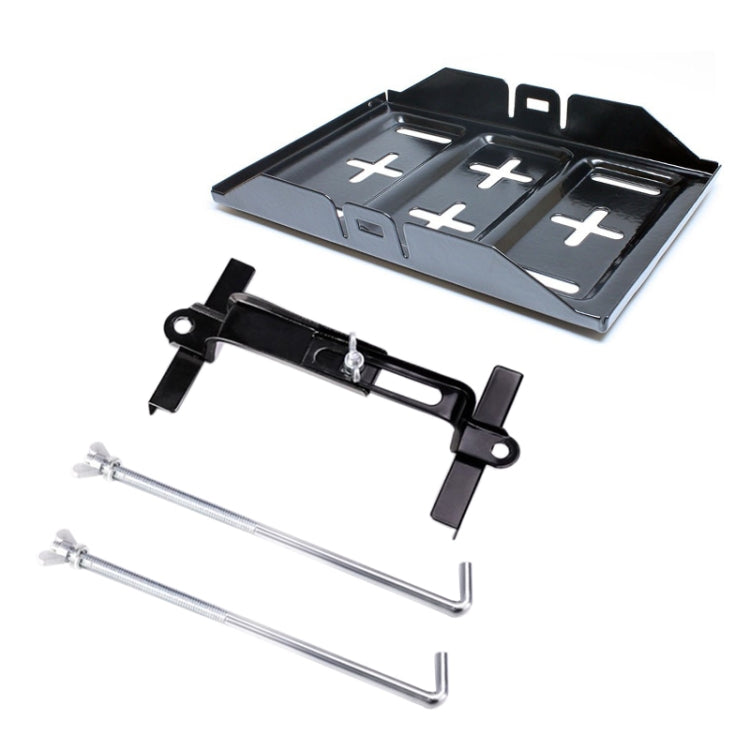 Car Universal Battery Bracket Adjustable Battery Fixed Holder + Base Tray, 28.5cm Base + 19cm Bracket, 28.5cm Base + 23cm Bracket, 28.5cm Base + 27cm Bracket, 34.5cm Base + 19cm Bracket, 34.5cm Base + 23cm Bracket, 34.5cm Base + 27cm Bracket