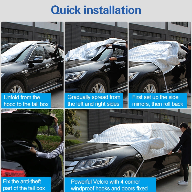 Auto-Halbabdeckung Autokleidung Sonnenschutz Wärmeisolierung Sonnenschutz Nisor, Aluminiumfolie, Aluminiumfolie 3,6x1,6x1,5m