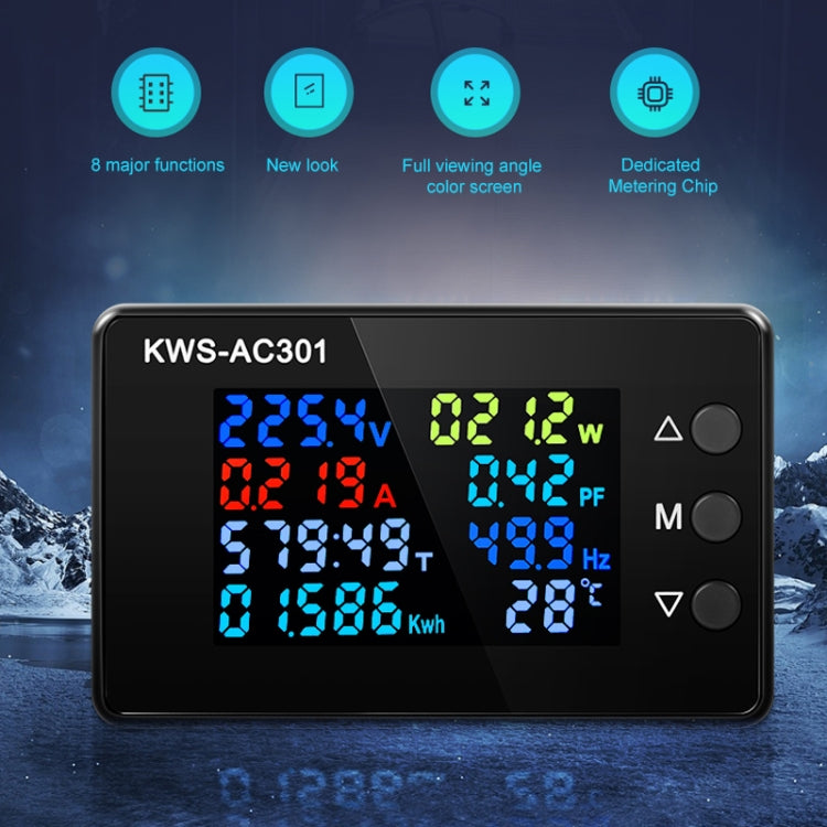 KWS-AC301-100A 50-300V AC Digital Current Voltmeter with Opening Transformer, KWS-AC301-100A with Opening Transformer