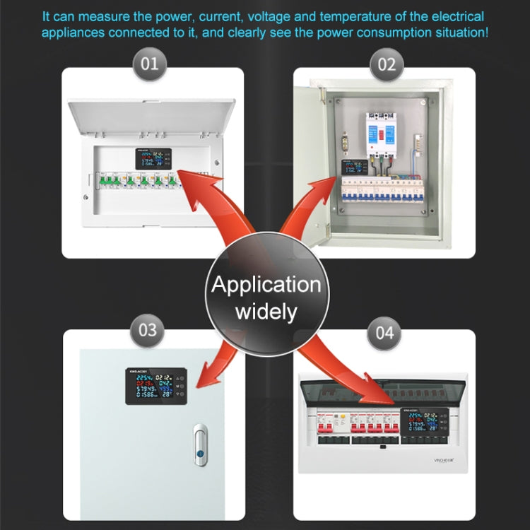 KWS-AC301-100A 50-300V AC Digital Current Voltmeter with Opening Transformer, KWS-AC301-100A with Opening Transformer