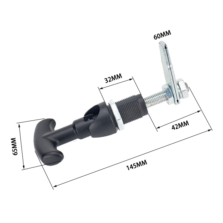 T Shape Handle Paddle Entry Door Latch Tool Box Lock for Trailer / Yacht / Truck, A2920