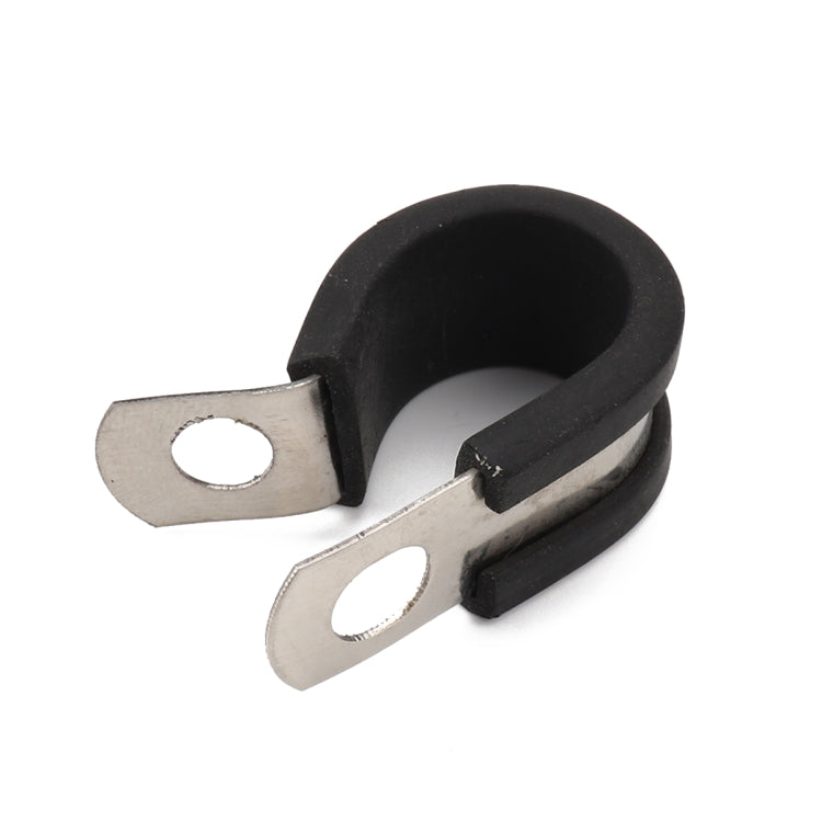 42 PCS Car Rubber Cushion Pipe Clamps Stainless Steel Clamps, 42 PCS