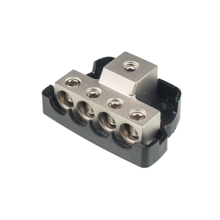 4-Way Car Audio Stereo Amp Power / Ground Cable Splitter Distribution Block 4GA, 4-Way