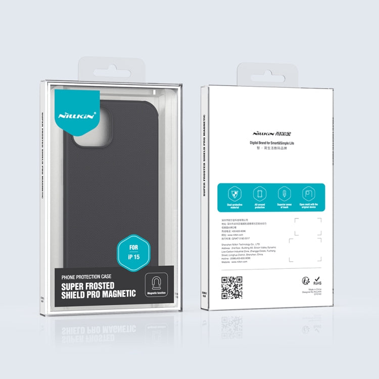 NILLKIN Frosted Shield Pro Magnetic Magsafe Phone Case, For iPhone 15