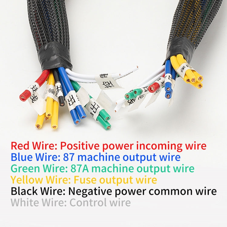 Car Modified 12 Slots Relay Fuse Box with Cable, 12V 5 Pin, 12V 4 Pin