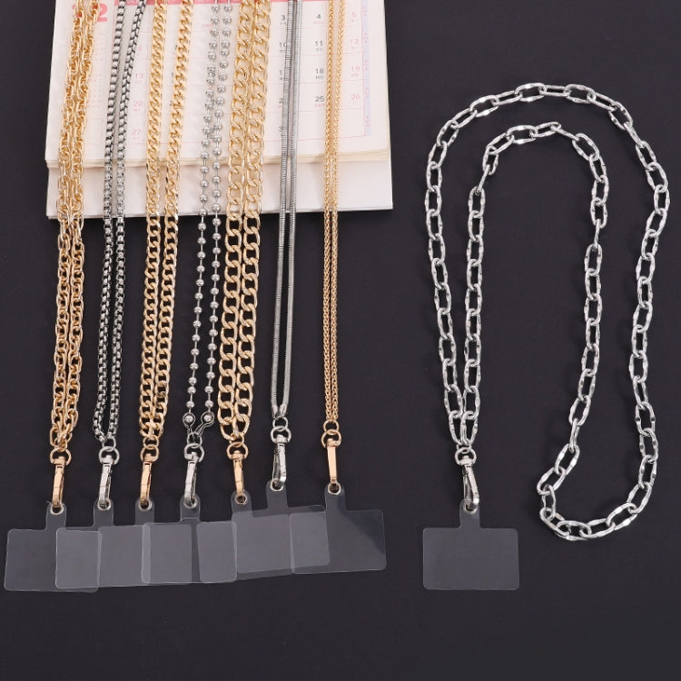 Metallkette Umhängekette Handy-Lanyard mit Clip, Länge: 1,25m, K1646-7mm, K1647-7mm, K1648-8mm, K1649-8mm, K1650-9mm, K1651-9mm, K1652-12mm, K1653-7.5mm, K1654-4.2mm, K1655-4.2mm, K1656-11mm, K1657-6mm, K1658-6mm, K1659-4mm, K1660-6mm, K1661-10mm ...
