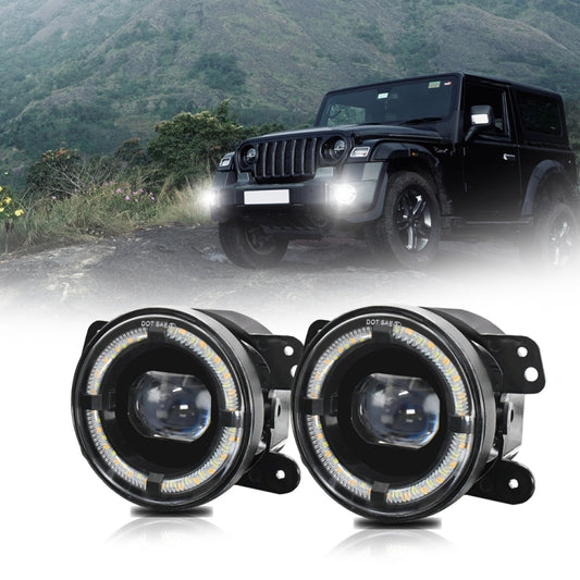 Y5 4 inch 1 Pair Light Guide Single Lens Fog Light, For Jeep Wrangler JK 2 Door 2007-2015