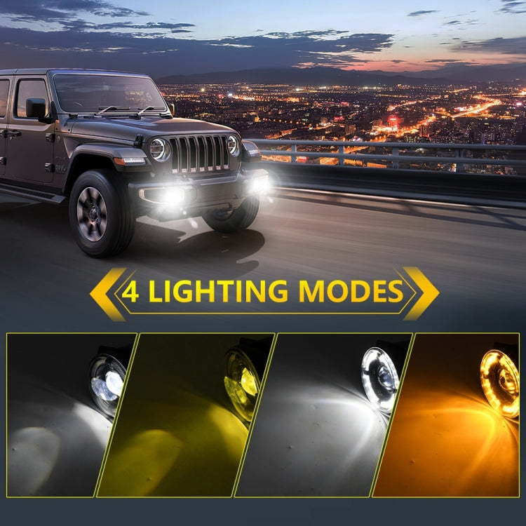 Y5 4 inch 1 Pair Light Guide Single Lens Fog Light, For Jeep Wrangler JK 2 Door 2007-2015
