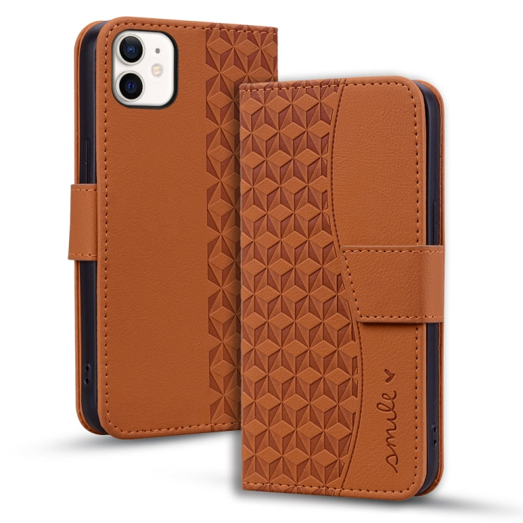 Business Diamond Buckle Leather Phone Case with Lanyard
