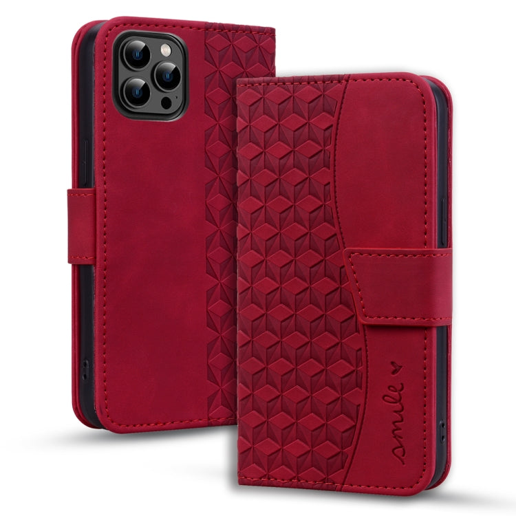 Business Diamond Buckle Leather Phone Case with Lanyard