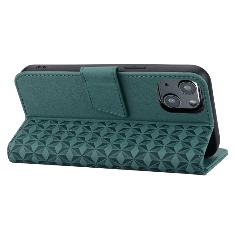 Business Diamond Buckle Leather Phone Case with Lanyard