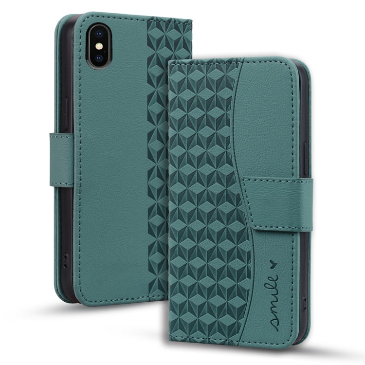 Business Diamond Buckle Leather Phone Case with Lanyard