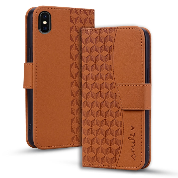 Business Diamond Buckle Leather Phone Case with Lanyard