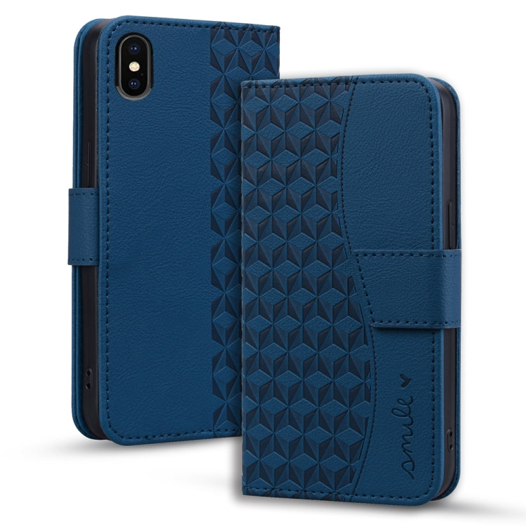 Business Diamond Buckle Leather Phone Case with Lanyard