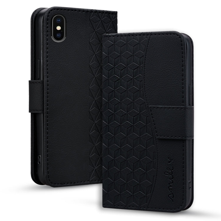 Business Diamond Buckle Leather Phone Case with Lanyard